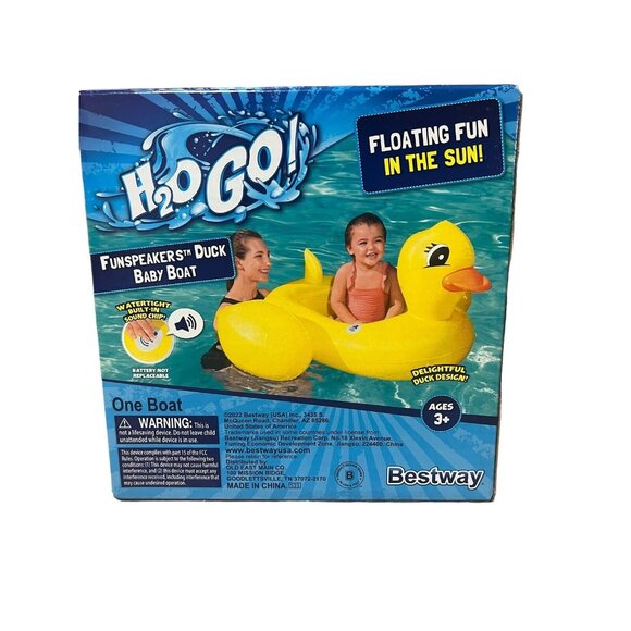 Bestway H2O Go! Funspeakers  Interactive Duck Baby Pool Floaty Boat New - Picture 2 of 7